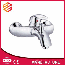 Polished Chrome Ceramic cartridge mixer hot cold water shower wall mount bathtub mixer shower hose bathtub faucet